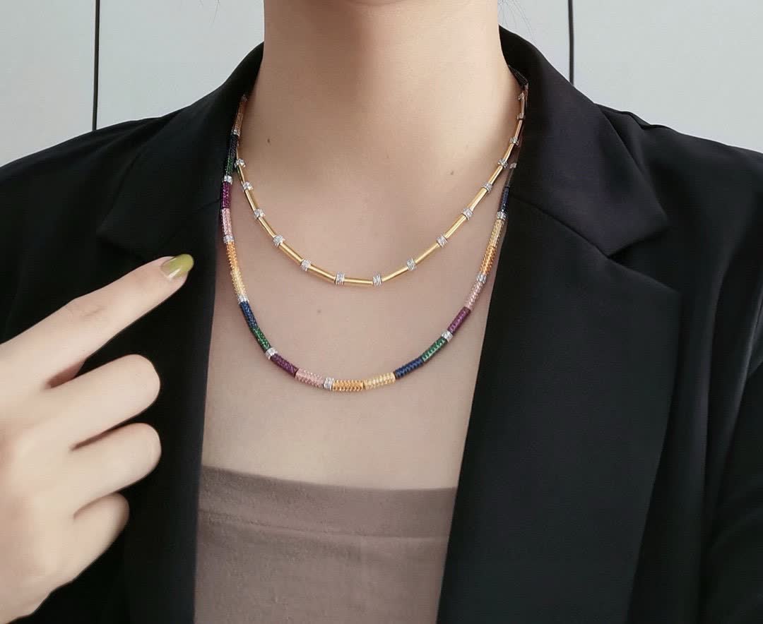 APM Monaco Colorful Beaded Necklace